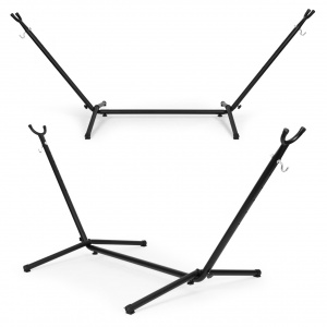 Suport metalic pentru hamac, 100 x 263 x 108,5 cm, ModernHome, cu patru picioare antiderapante, sarcina 150 kg, SN-0004, Negru - Img 5