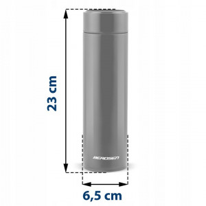 Termos din otel inoxidabil, 420 ml, cu afisaj LCD temperatura, Berdsen, BD-782, Negru - Img 4