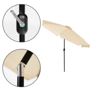 Umbrela Pentru Terasa/Gradina Pliabila, Inclinabila, Diametru 300 cm, Modern Home, Beige - Img 5