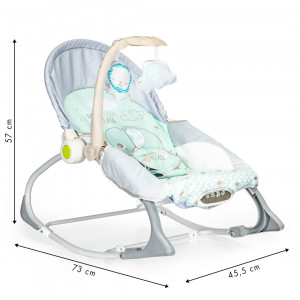 Balansoar Electric Pentru Copii, Cu Vibratii, bara de jacarii, Ecotoys, Elephant - Img 2