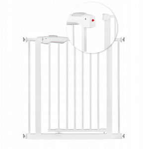 Bariera de siguranta, Nukido, inchidere dubla, ajustabila de la 75 - 85 cm, Alba - Img 2