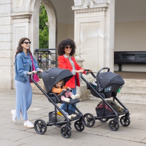 Carucior pentru copii multifunctional 3 in 1 Joie Chrome 2 Raven (Carucior Chrome 2 Raven + Landou Chrome Raven+ scoica i-Snug Raven) - Img 12