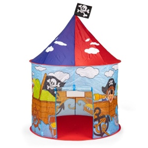 Cort de joaca pliabil pentru copii, iPlay, motive grafice Casa Piratilor, 125 x 105 cm