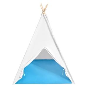 Cort tip indian pentru copii, EcoToys, Wigwam, 120 x 120 x 150 cm, Alb - Img 7