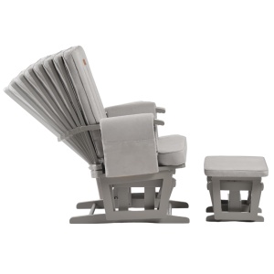 Fotoliu reglabil pentru alaptare, cu suport de picioare inclus, ONINO Calm.Me Classic, Pearl Gray - Img 7