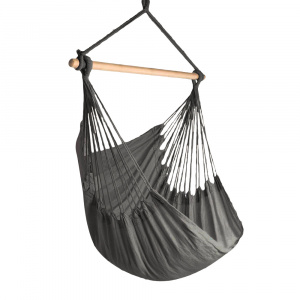 Hamac Brazilian De Gradina Tip Scaun, 130 x 96 cm, Cu 2 Perne, Bumbac/Poliester, Sarcina Max 150 kg, Pentru Casa si Gradina, Modern Home, Gri - Img 6