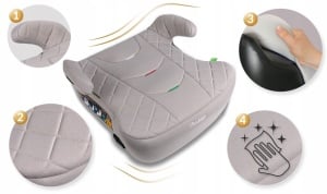 Inaltator auto pentru copii, cu isofix, Nukido, Louis, i-Size, 125 - 150 cm, 710202, Bej - Img 9