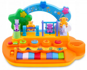 Jucarie interactiva pentru copii, multifunctionala, cu pian, animale in miscare, sunete si lumini, Ricokids, RK-749 - Img 2