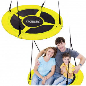 Leagan cuib de barza, pana la 150 kg, Neo-Sport, Swingo, XXL, 95 cm, Galben - Img 3