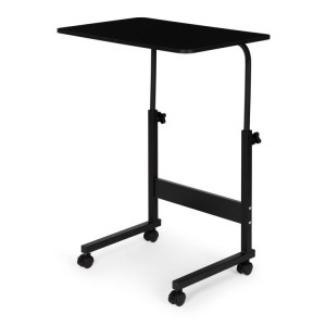 Masa pentru laptop, multfunctionala, cu roti, Modern Home, cadru metalic, blat MDF, Negru - Img 6