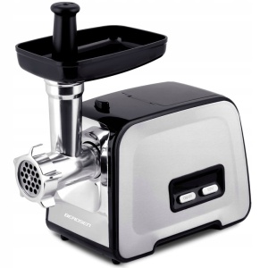 Masina electrica profesionala de tocat carne, Berdsen, 1200W, 1.2 kg/min, accesorii pentru tocat si feliat, Neagra - Img 7