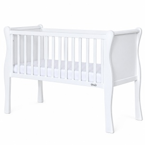 Patut copii, 90 x 40 cm, Pin + MDF, Woodies, Noble Crib, Alb