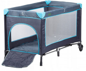 Patut De Voiaj, Ecotoys, 610, Pliabil, Usa Cu Fermoar, Plasa De Tantari, 125 x 65 x 73 cm, Albastru - Img 8