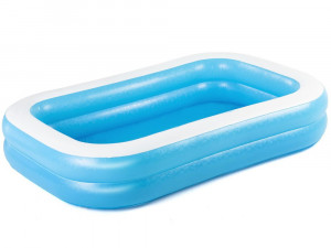 Piscina gonflabila pentru copii, 2 inele, Bestway, 262 x 175 x 51 cm, Alb/Albastru
