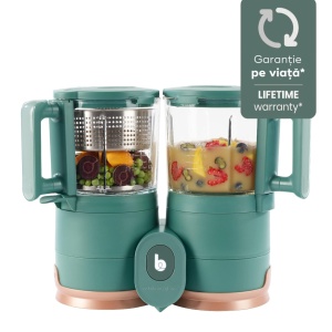 Robot multifunctional Babymoov Nutribaby Glass 4 in 1 din sticla si otel inoxidabil - Img 1