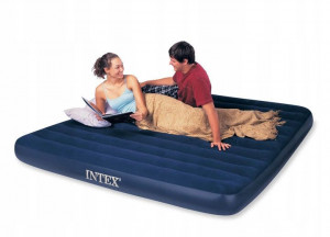 Saltea pneumatica pentru doua persoane, Intex, 64755, 203 x 183 x 25 cm, Catifiea, Albastra - Img 5