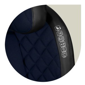 Scaun auto transformabil in inaltator pentru copii, inclinare reglabila, 2 grupe de varsta, 4 - 12 ani, 15-36 kg, inaltime 100 - 150 cm, tetiera reglabila, isofix, ECE R129, Nukido, Louis, Negru/Albastru - Img 8
