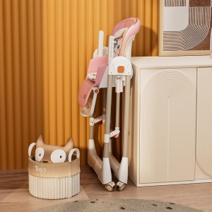 Scaun de masa reglabil, multifunctional, 3in1, transformabil in leagan, Craft, C2-015, Roz - Img 8