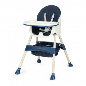 Scaun Pentru Hranire, Ecotoys, stil scandinav, tava reglabila si detasabila, cos depozitare, HC-823 Blue - Img 2