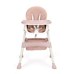 Scaun Pentru Hranire, Ecotoys, stil scandinav, tava reglabila si detasabila, cos depozitare, HC-823, Roz - Img 6