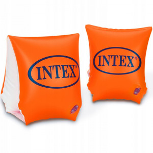 Set 2 Aripioare Gonflabile de Inotat Pentru Copii, Intex, Butterfly, 23 x 15 cm, Portocaliu - Img 1