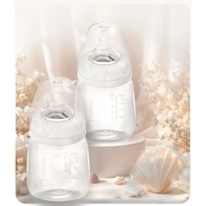 Set 2 Biberoane complete, Nukido, sticle 180 ml, tetine dinamice - Img 3