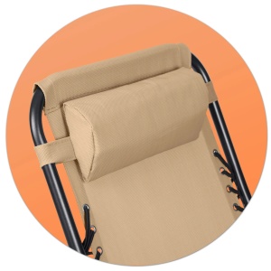Set 2 Sezlonguri de gradina, Sofotel, ChillWell, 162 x 110 x 64 cm, textilen impermeabi, cadru din otel, pliabile, ajustabile, cu tetiera, cotiere, masuta bauturi, buzunar pentru telefon, sarcina 150 kg, culoare bej - Img 5