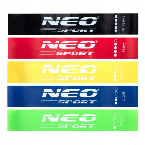 Set 5 benzi de rezistenta, Neo-Sport, NS-959, 5 niveluri de rezistenta, saculet inclus - Img 2
