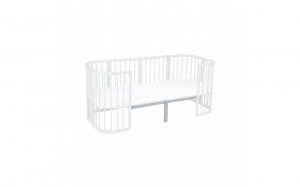 Set Extensie din lemn pentru Patut Junior Waldin Evolutiv 7in1, Rotund/Oval, Gri