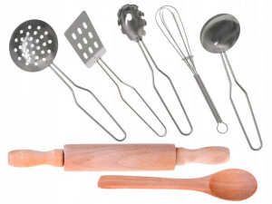 Set pentru bucatarie, Sort pentru Micul Bucatar cu 18 accesorii, Jokomisiada, ZA4420, Roz - Img 7