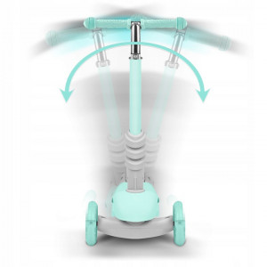 Trotineta de echilibru, cu scaun reglabil, detasabil, pentru copii, Ricokids, Buggy, cu 3 roti, lumini LED, ghidon reglabil, pana la 30 kg, Albastru Deschis - Img 7
