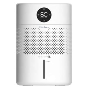Umidificator de aer Webber, HH10002, cu 2 viteze, 3 moduri de umidificare, ionizare, cronometru, filtru antibacterian SilverNano, tehnologia HydroClean CLUSTER, EASYWATER, panou tactil, rezervor 3L, Alb