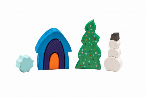 Jucarii Montessori Set handmade Marc toys, Iarna din Poveste