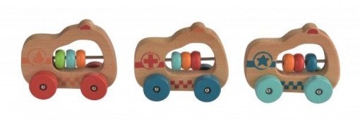 Masinuta din lemn, jucarie pentru bebe, Egmont Toys