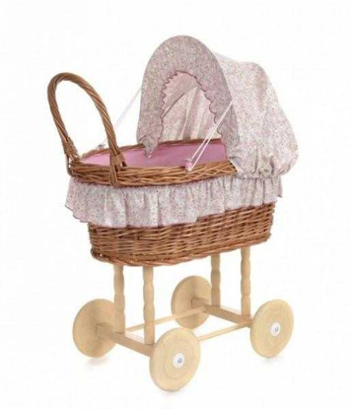 Carucior pentru papusi, husa pastel cu flori, Egmont Toys