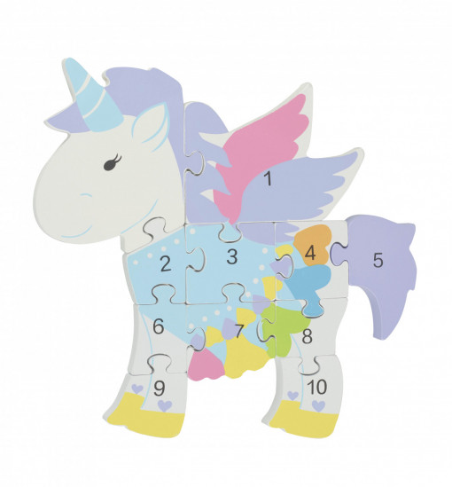 Puzzle din lemn unicorn, Orange Tree Toys