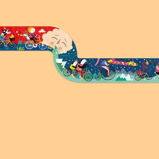 Puzzle gigant Drumul lung cu bicicleta, Londji