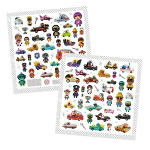 Set 160 stickere cu personaje si masini pentru copii