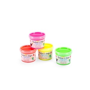 Set 4 tuburi vopsea fluorescentă pentru deget