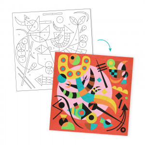 DJ09382-Kit cu nisip Abstract Art  Inspired by Kandinsky, Djeco