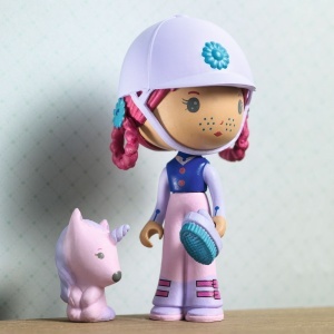 Set figurine de colecție Tinyly – călăreață și unicorn