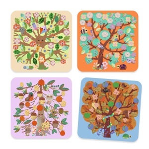 Set creativ din fetru – 4 scene ilustrate și 200 stickere senzoriale