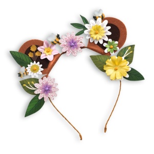 kit de creație cu bentite și decorațiuni florale pentru micii artiști