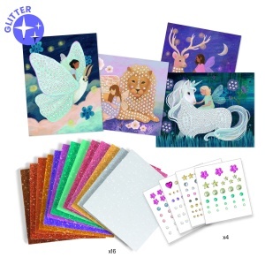 DJ09426 - Set creativ 4 planșe fermecatE culoare după numere, Djeco 