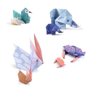 DJ08759 - Familiii de animale din hartie, tehnica japoneza de impaturire Origami, Djeco