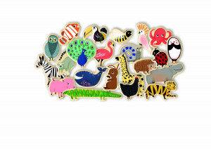 DJ03124-Joc magnetic cu animale domestice si salbatice, Djeco