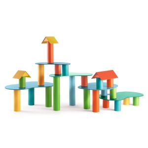 DJ08350-Joc de construit cu tuburi si placi, Djeco