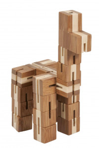 Fr_17517-Test IQ Puzzle 3D din lemn de bambus Flexicub, Fridolin