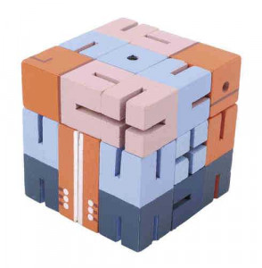 Fr_17342-Test IQ Puzzle 3D din lemn de bambus, Fridolin