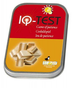 Fr_17523-Test IQ Puzzle 3D din lemn de bambus in cutie de metal Knot, Fridolin